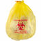 HDPE黄色印刷八折垃圾袋，医疗垃圾袋，有手指位，700*900*0.020mm